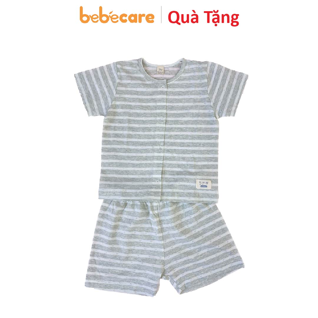 Quà tặng-Quà tặng sữa Mamako - Bộ Cài Thẳng Cộc Kẻ Tím Oliu 9M